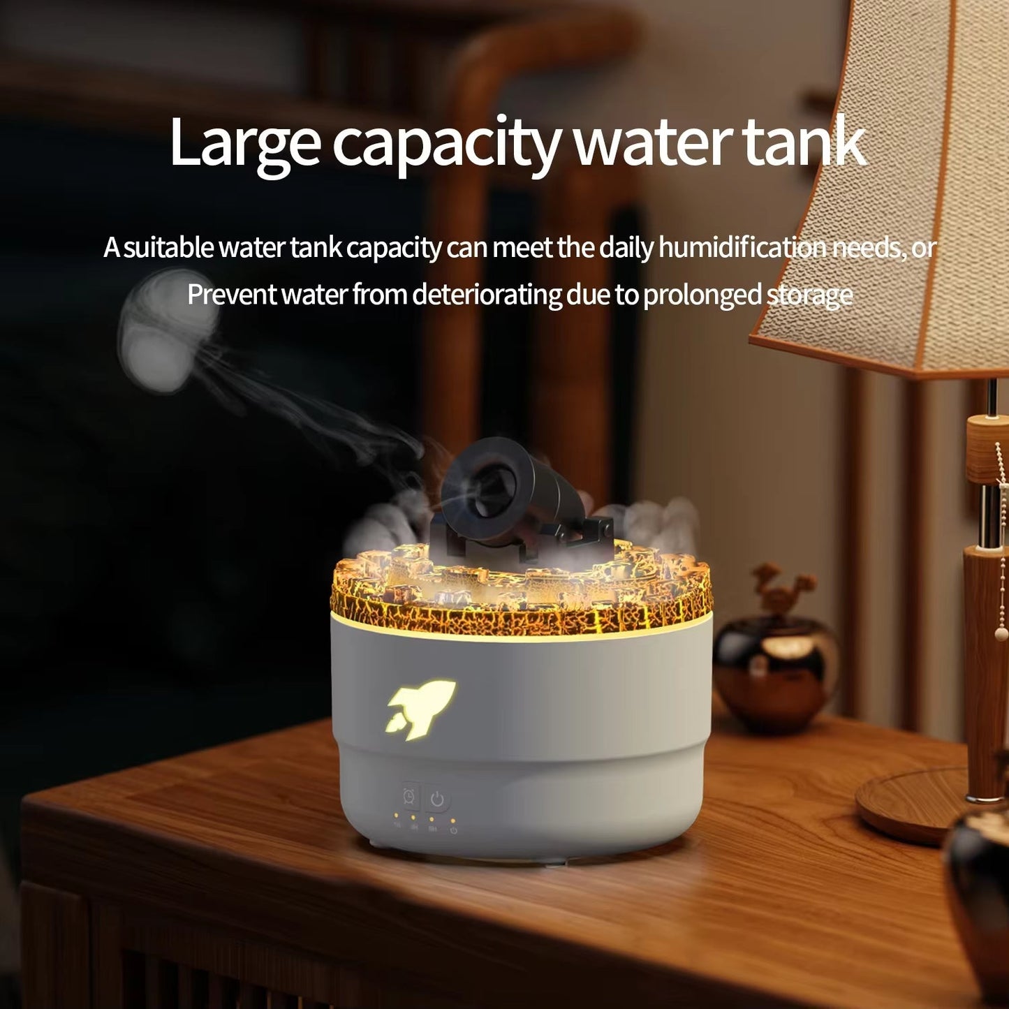 2024 New Creative Fort Aromatherapy Machine Household Lava Crack Humidifier Hotel Essential Oil Diffuser Aromatherapy Machine Casa Of Décor