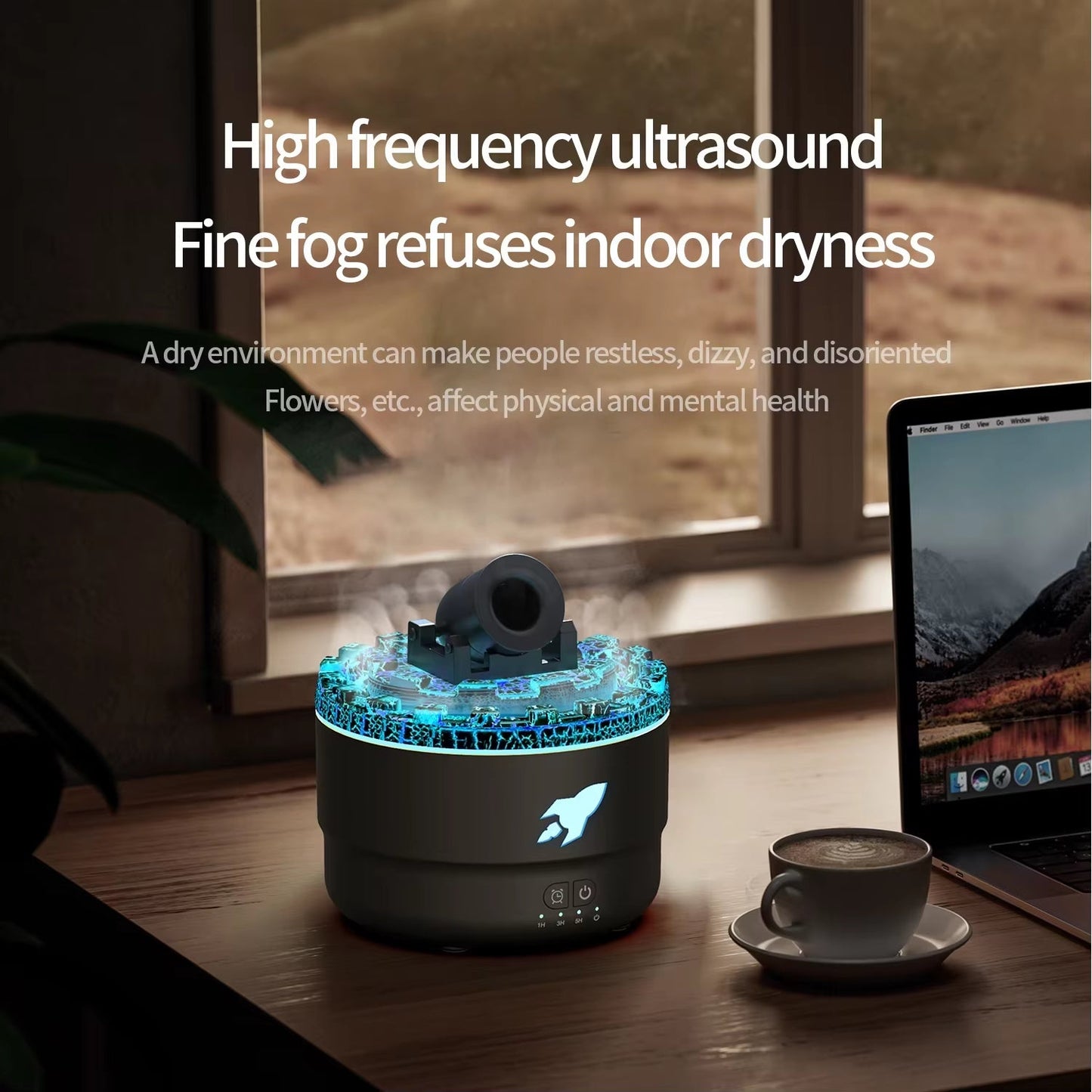 2024 New Creative Fort Aromatherapy Machine Household Lava Crack Humidifier Hotel Essential Oil Diffuser Aromatherapy Machine Casa Of Décor