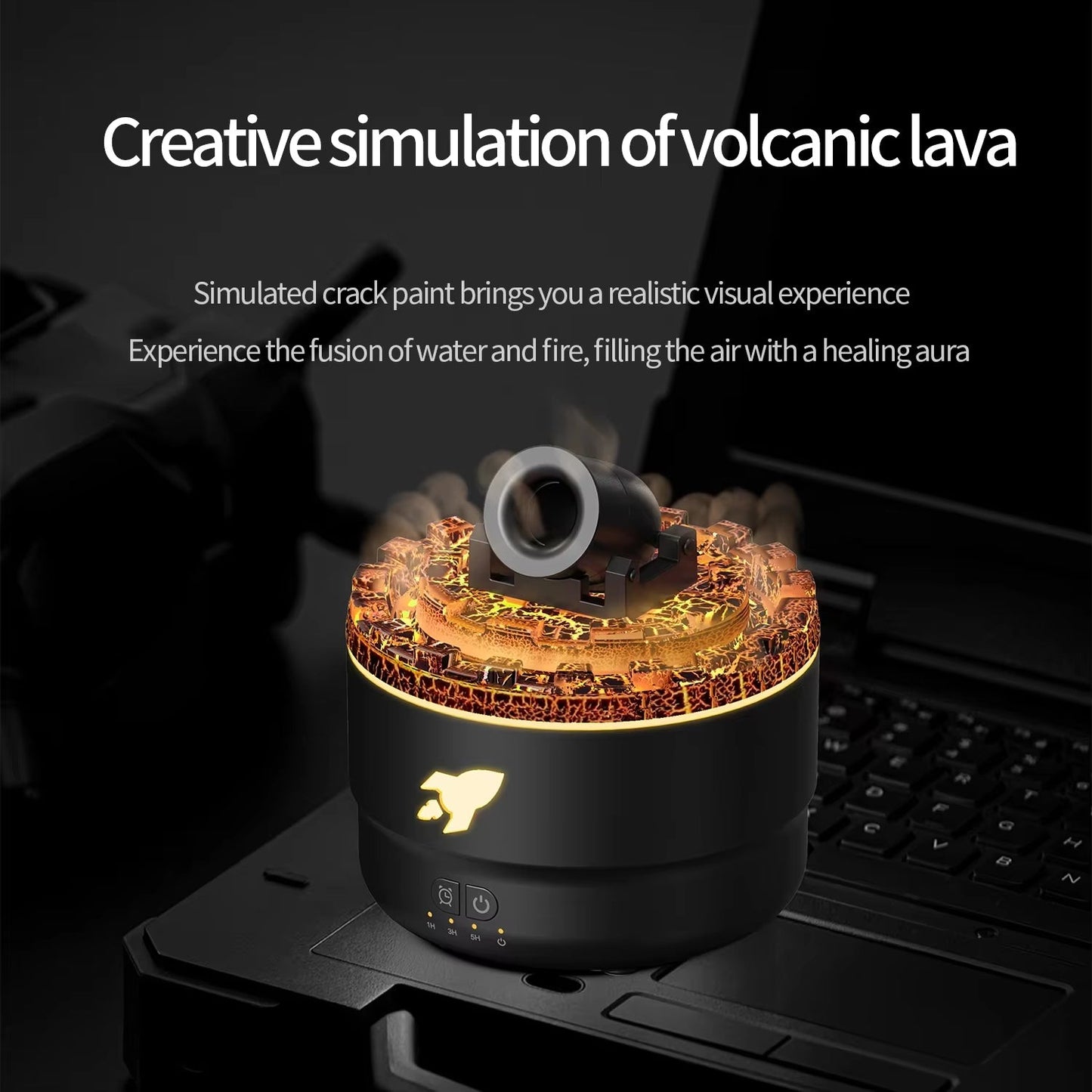 2024 New Creative Fort Aromatherapy Machine Household Lava Crack Humidifier Hotel Essential Oil Diffuser Aromatherapy Machine Casa Of Décor