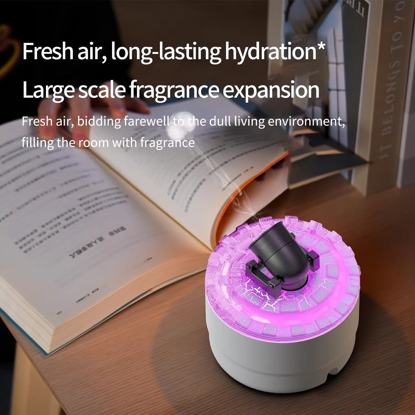 2024 New Creative Fort Aromatherapy Machine Household Lava Crack Humidifier Hotel Essential Oil Diffuser Aromatherapy Machine Casa Of Décor